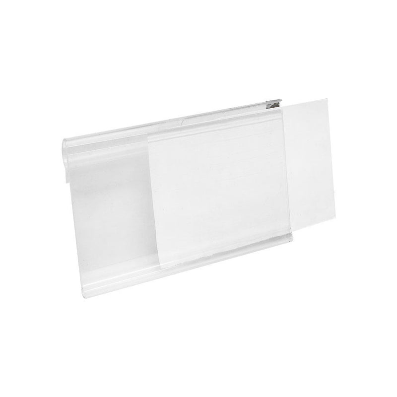 20 Pc 3'' x 1-1-2'' Clear Plastic Wire Shelving Label Holder With Sleeve Display Holder