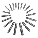 20 Pc 4 & 2 Flute HS End Mill Set 3/8'' - 3/4'' Shank Milling Drill Center Cutting
