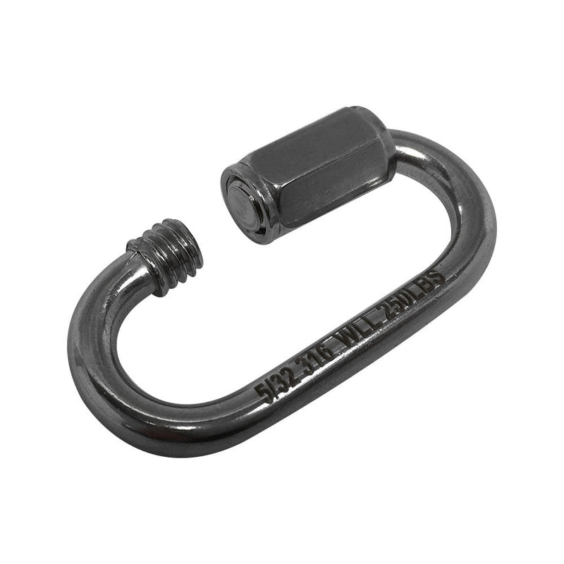20 Pc 5/32" Marine 316 Stainless Steel Quick Link Shackle Boat WLL 250 Lbs