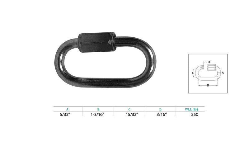 20 Pc 5/32" Marine 316 Stainless Steel Quick Link Shackle Boat WLL 250 Lbs