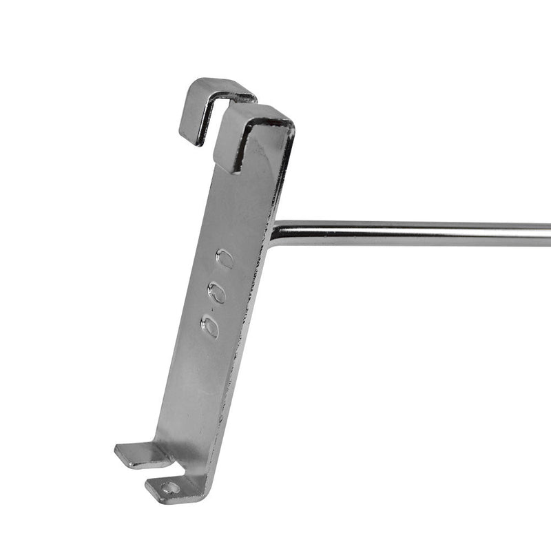 20 Pc Chrome 8" Long Gridwall Hooks Grid Panel Display Wire Metal Hanger Retail Store