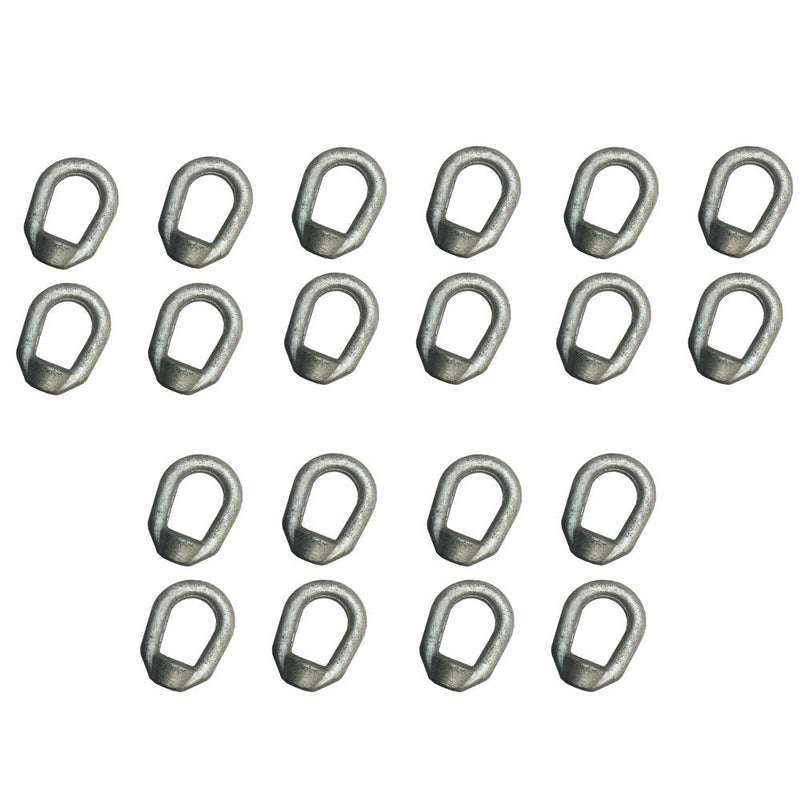 20 Pc Galvanized EYE NUT 1/2" Bail 5/8" Tap Thread Drop Forged Carbon Steel 3,600 Lbs WILL