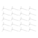 20 Pc GLOSS WHITE 6" Long Gridwall Hooks Grid Panel Display Wire Metal Hanger Retail Store