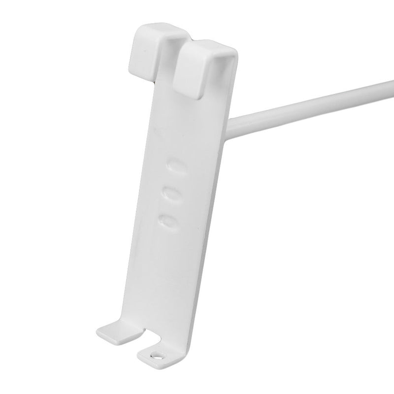 20 Pc GLOSS WHITE 8" Long Gridwall Hooks Grid Panel Display Wire Metal Hanger Retail Store