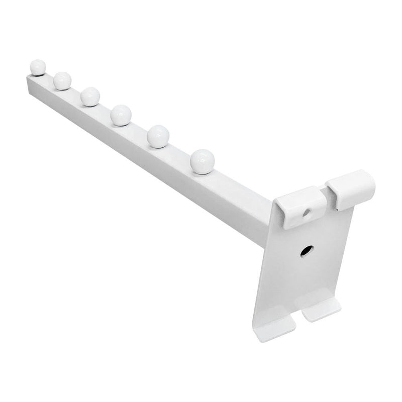 20 Pc WHITE 6 Ball 16-1-2'' Gridwall Square Tube Waterfall Store Clothes Hanger Display