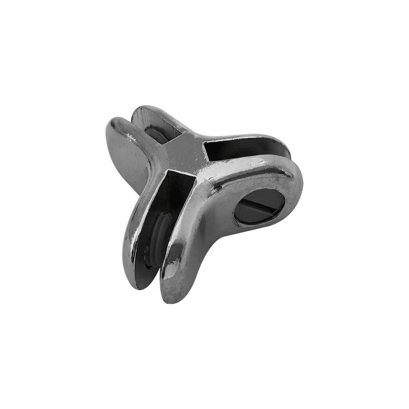 20 Pc Y Style 120 Degree 3 Way Glass Connector Clips 3/16'' Tempered Glass Shelf Chrome Finish