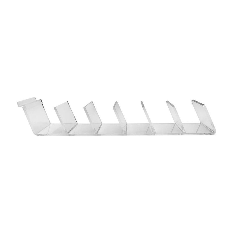20'' x 4'' Slatwall Lucite Clear Acrylic Clutch Display Fixture