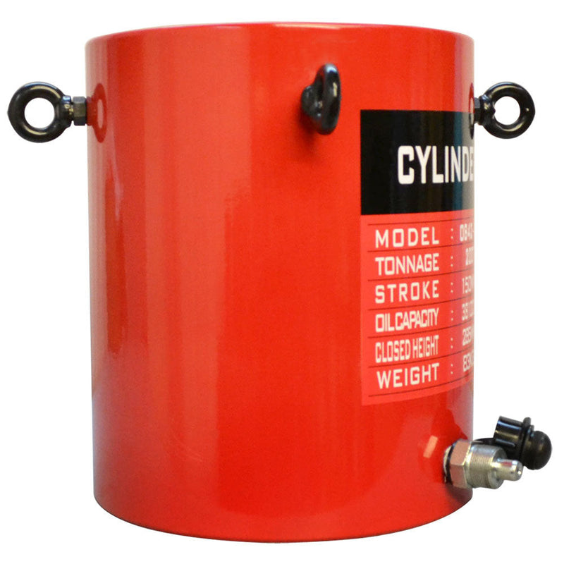 200 Ton Hydraulic Cylinder 2" (50mm) Stroke Jack Ram 185mm Closed Height