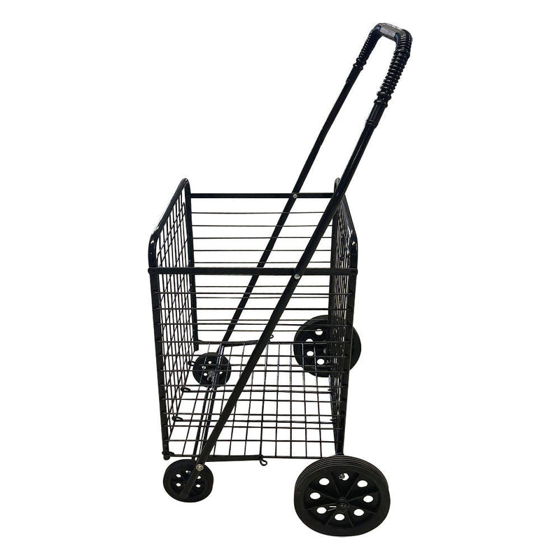 21" x 17-1/2" x 35-1/2" Medium Foldable Single Basket Grocery Shopping Cart
