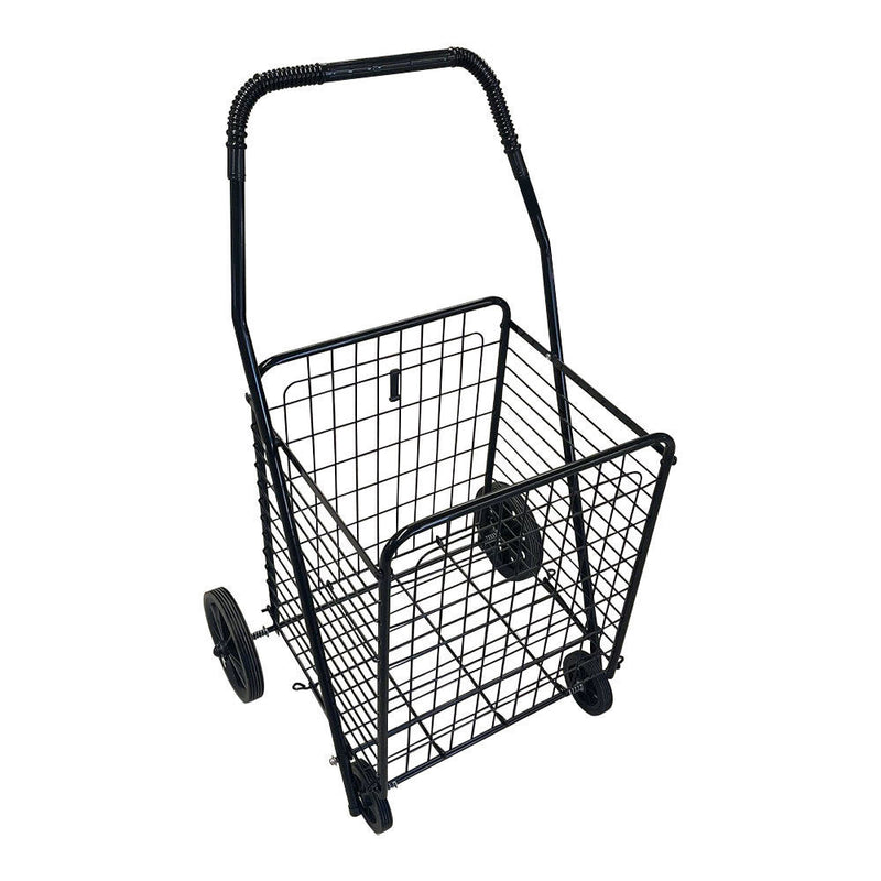 21" x 17-1/2" x 35-1/2" Medium Foldable Single Basket Grocery Shopping Cart