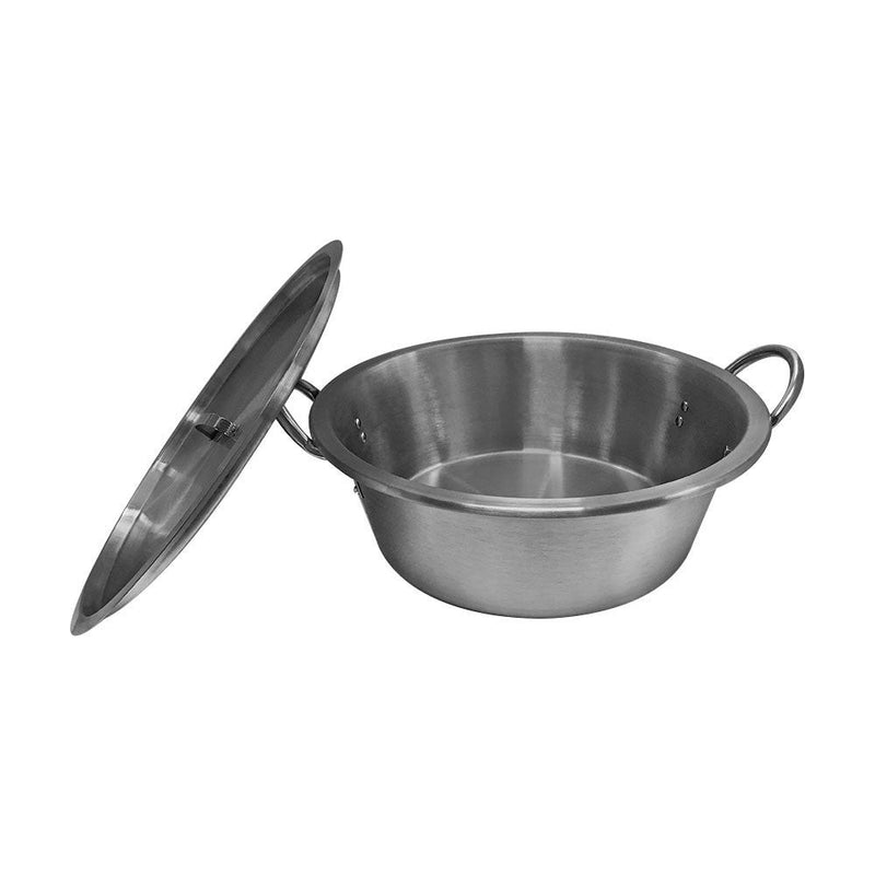 21'' Stainless Steel Cazo With Lid Pot Pan Wok Gas Stove burner Cook
