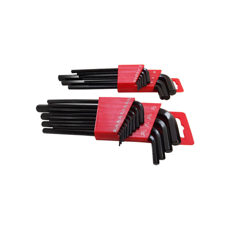 22 Pc Hex Key Wrench Hex SAE Metric Sizes Long Arm Hex Wrenches Hand Tool