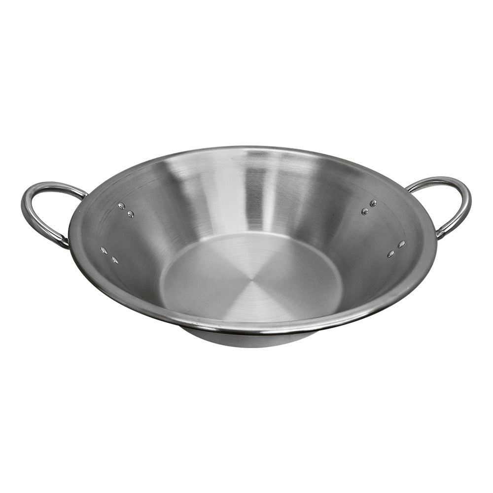 22"W x 7-1/2'' Depth Carnitas Cazo Stainless Steel Caso Pot Pan Wok Gas Stove Burner