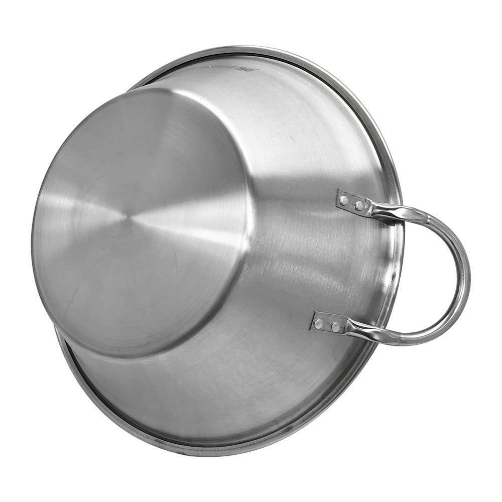 22"W x 7-1/2'' Depth Carnitas Cazo Stainless Steel Caso Pot Pan Wok Gas Stove Burner
