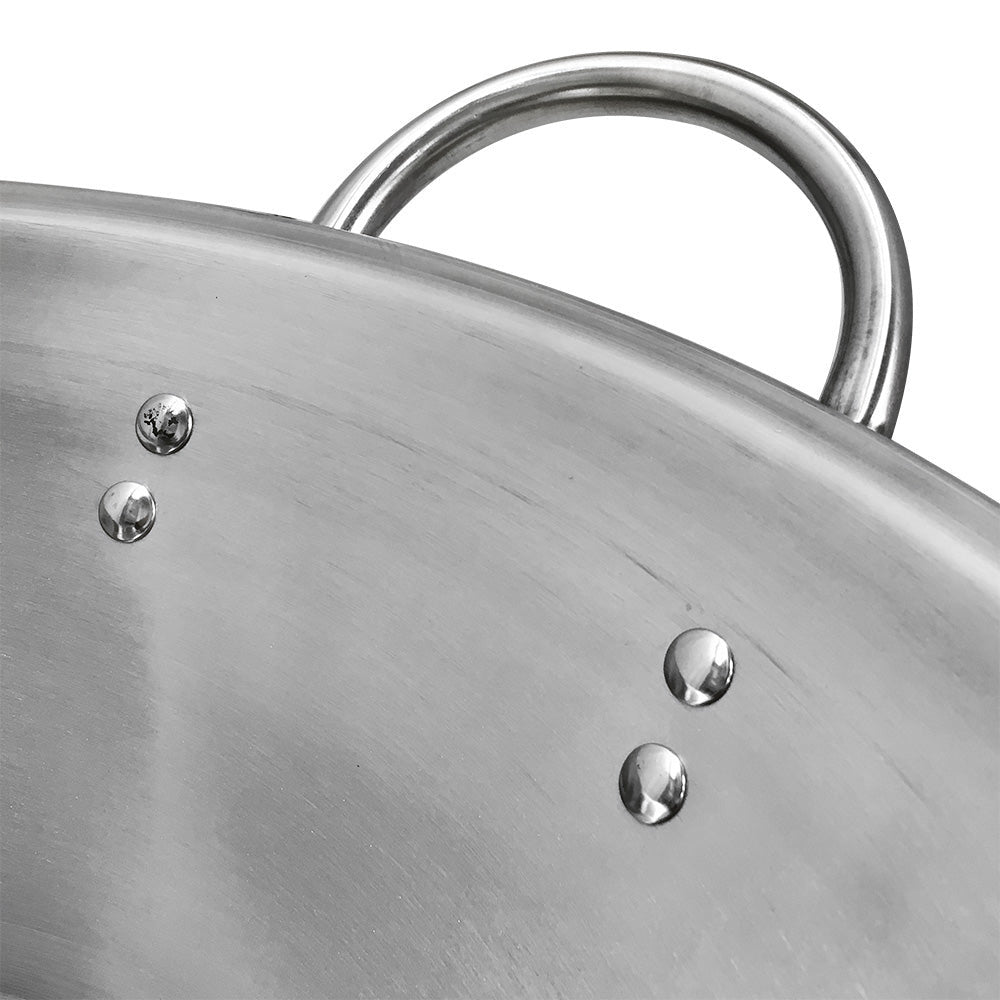 22"W x 7-1/2'' Depth Carnitas Cazo Stainless Steel Caso Pot Pan Wok Gas Stove Burner