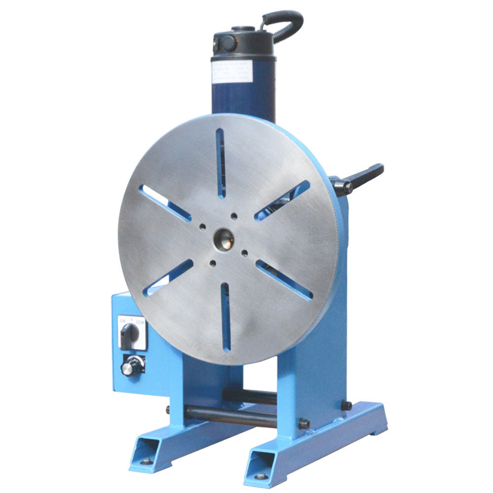 110V Welding Positioner Turntable Table, 0–135° Tilt with Foot Pedal, 220–480 lbs Load Capacity, Heavy Duty Welder Rotary Table for Welding and Fabrication