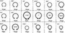 225 pc Snap Retaining Ring Assortment Kit 18 Popular Size 1-1-4'' - 1-4'' Rings
