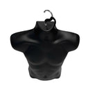 23''H Injection Molded Male Shirt Form Body Mannequin Swivel Hook