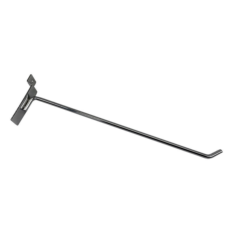 24 Pc 12'' Chrome Slatwall Hook Hooks Retail Display Wire Metal Hanger
