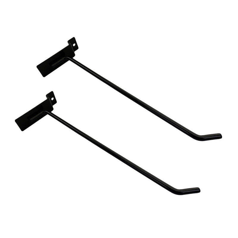 24 Pcs 10'' Black Slatwall Hook Hooks Retail Display Wire Metal Hanger