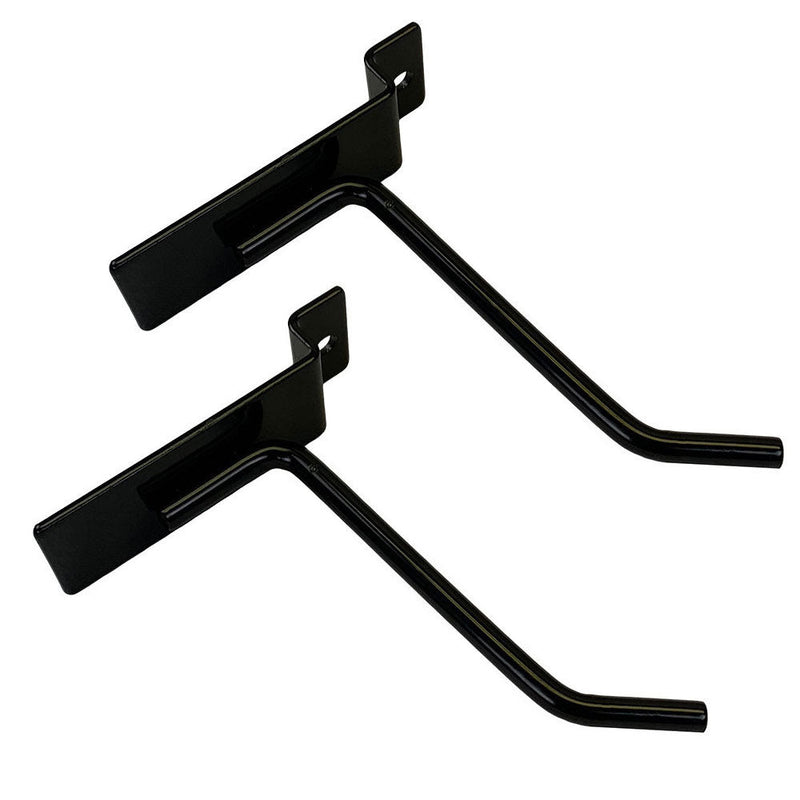 24 Pcs 4'' Black Slatwall Hook Hooks Retail Display Wire Metal Hanger