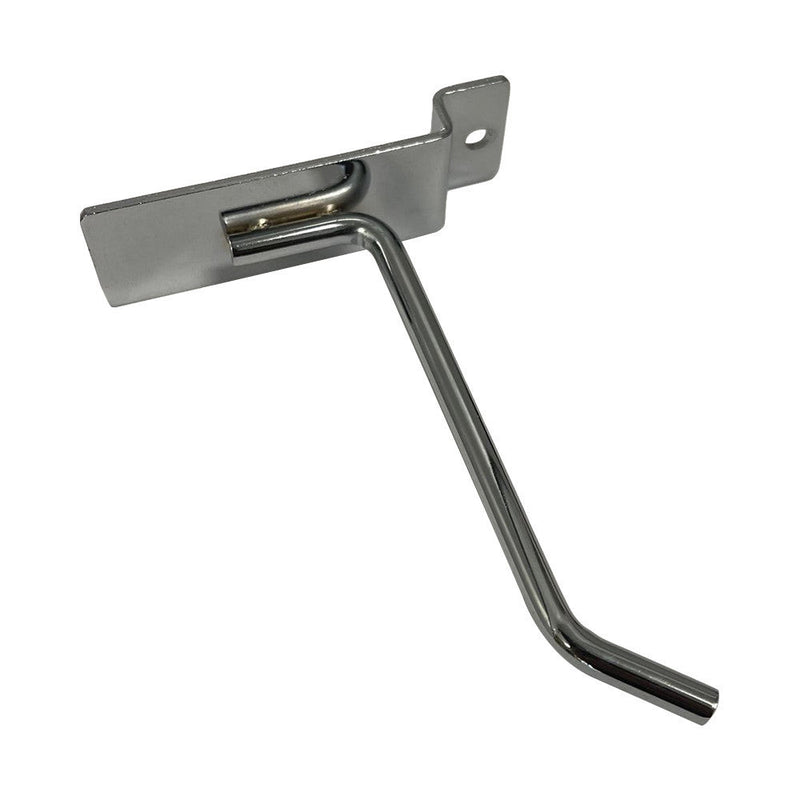 24 Pcs 4'' Chrome Slatwall Hook Hooks Retail Display Wire Metal Hanger
