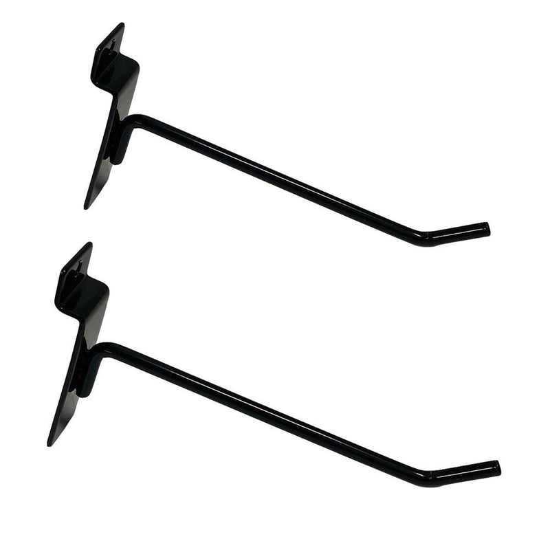 24 Pcs 6'' Black Slatwall Hook Hooks Retail Display Wire Metal Hanger