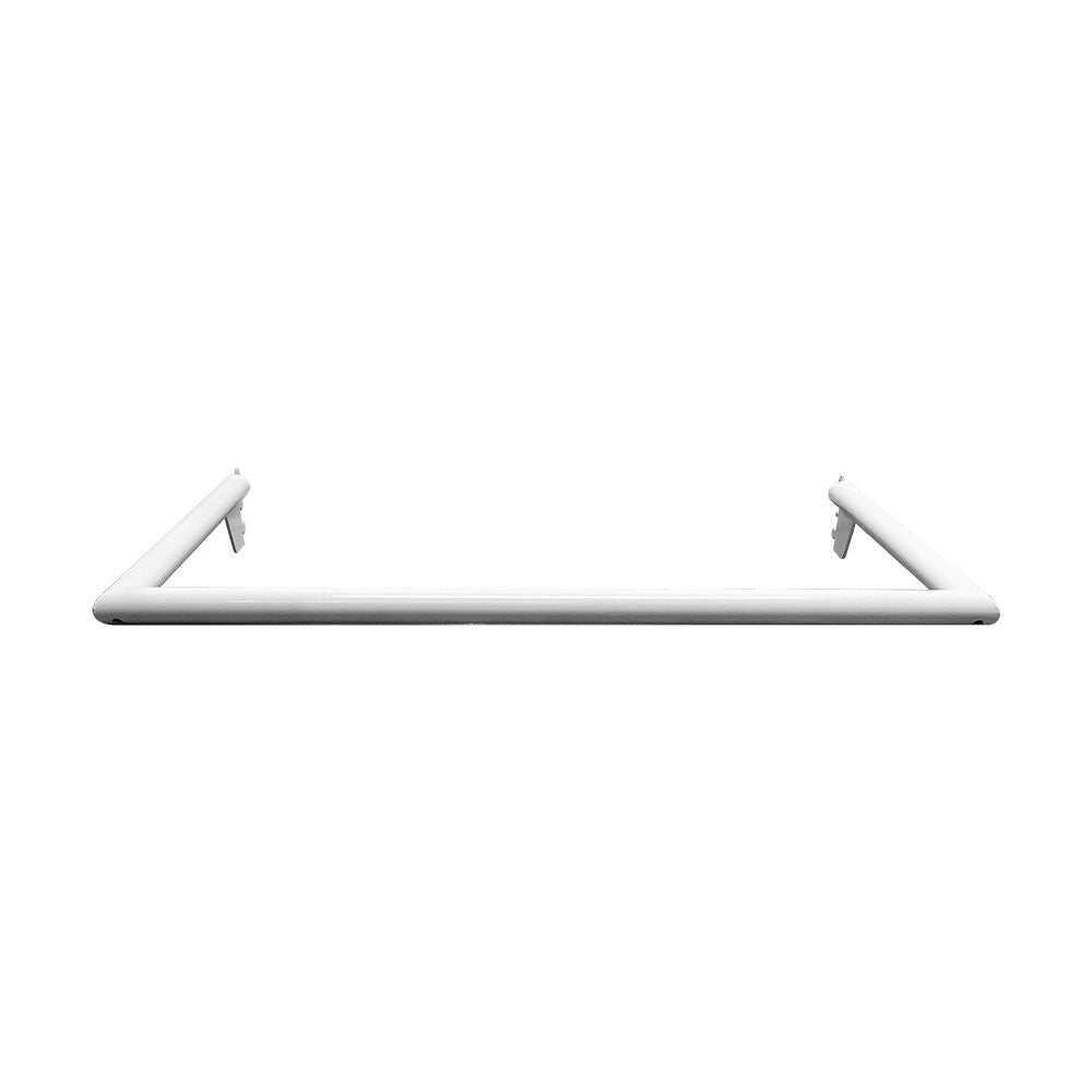 24" White Industrial Pipe Rack Hangrail Retail Display Clothes Hanger