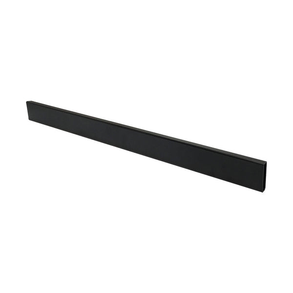 24'' Matte Black Industrial Pipe Style Rectangular Tubing Hangrail Retail Display Fixture