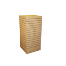 24'' x 24'' x 54'' Maple Slatwall Tower Unit Retail Store Display Fixture