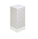 24'' x 24'' x 54'' White Slatwall Tower Unit Retail Store Display Fixture