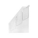 24-1/2'' x 6-1/2'' x 9'' Lucite Clear Acrylic Slatwall Three Tier Bin Store Retail Fixture