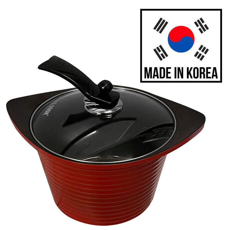 24cm (9-1-2'') Non-Stick 3D Ceramic Stock High Pot Cookware 5.2L Made in Korea