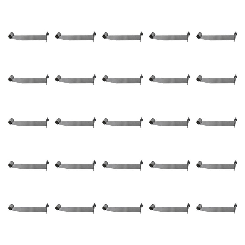 25 PC 12" Chrome Slatwall Hangrail Bracket Hold 1-1/4"  Round Tube Retail Display