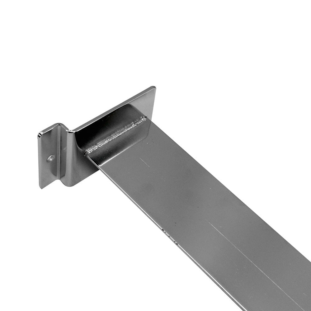 25 PC 12" Chrome Slatwall Hangrail Bracket Hold 1-1/4"  Round Tube Retail Display