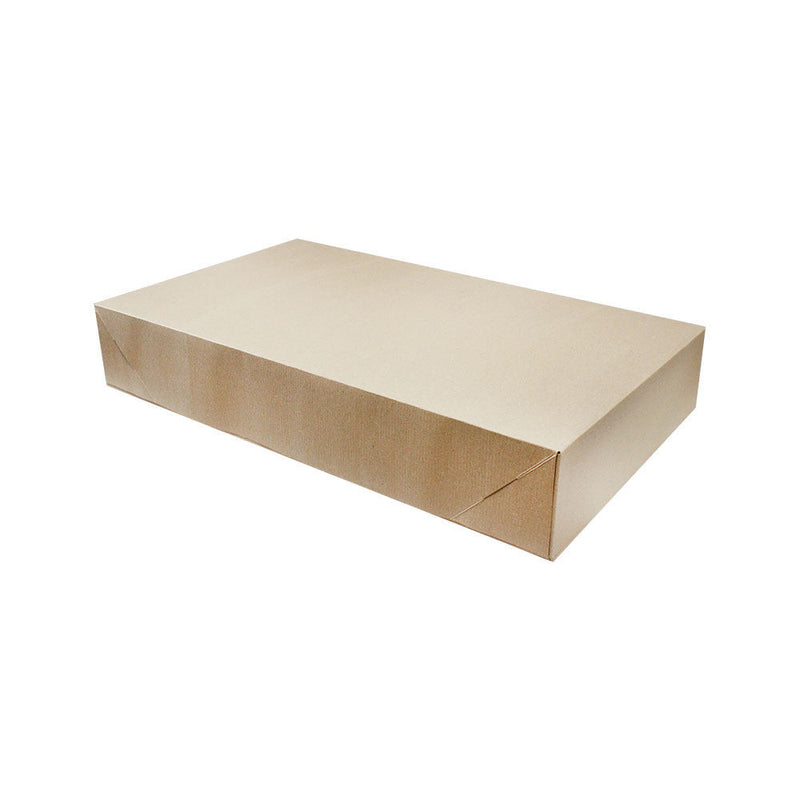 25 Pc Kraft Pinstripe 24'' x 14'' x 4'' Two Piece Apparal Gift Boxes