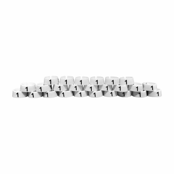 25 Pc No.1 Snap On Size Dividers Hanger Clothes Garment Marker Tag #1