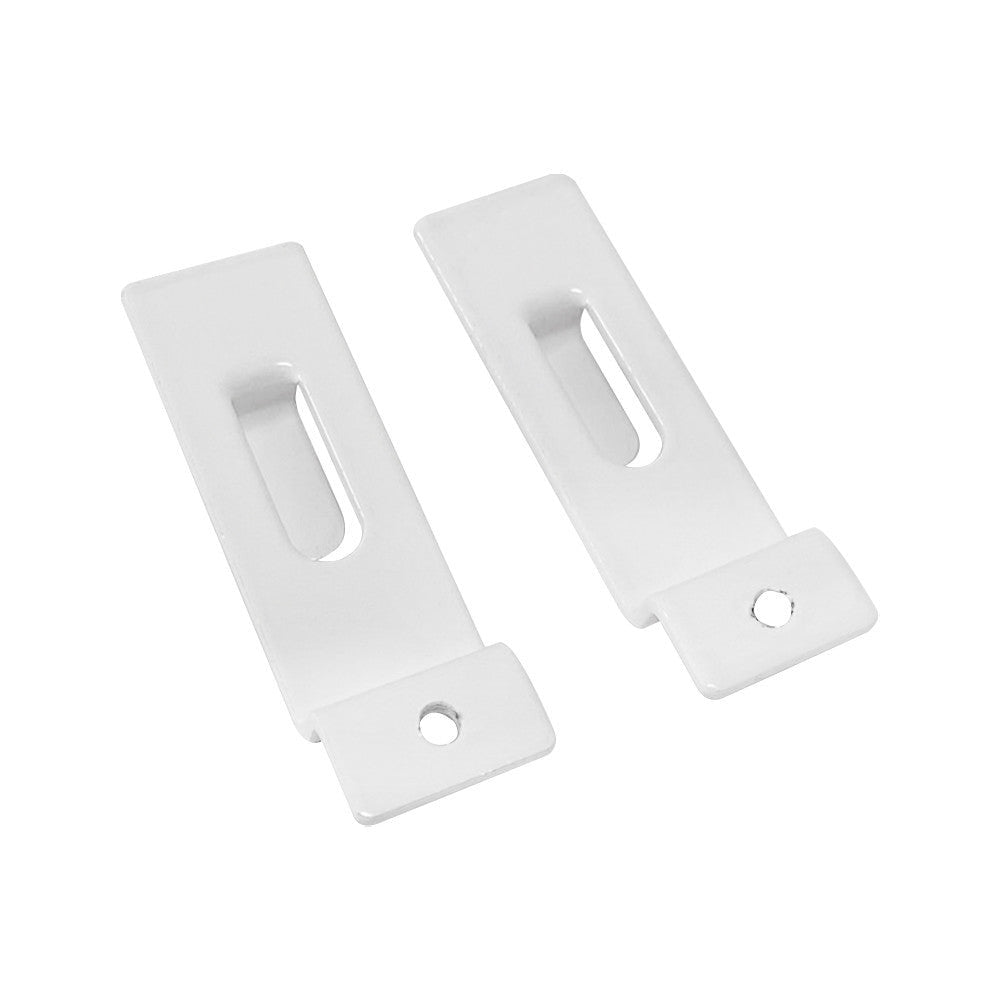 25 Pcs White Single Notch Slatwall Hook Hooks Retail Display Metal Picture Hanger