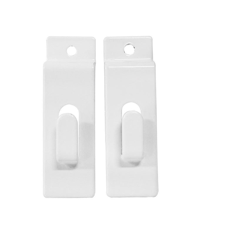 25 Pcs White Single Notch Slatwall Hook Hooks Retail Display Metal Picture Hanger