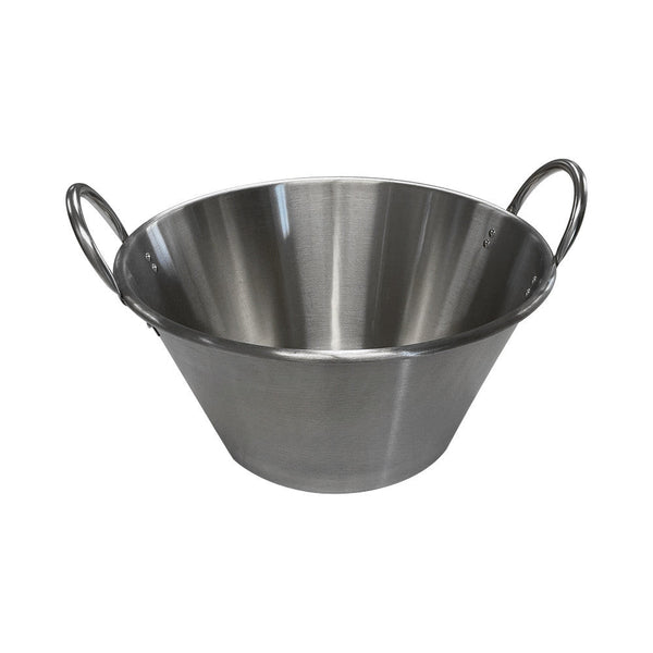 25''W x 13''H Carnitas Cazo Stainless Steel Caso Pot Pan Wok Gas Stove
