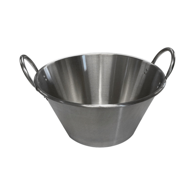 25''W x 13''H Carnitas Cazo Stainless Steel Caso Pot Pan Wok Gas Stove