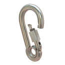 250 LB Cap 5 PC 1/4" Marine Stainless Steel Spring Snap Hook w- Eyelet & Screw
