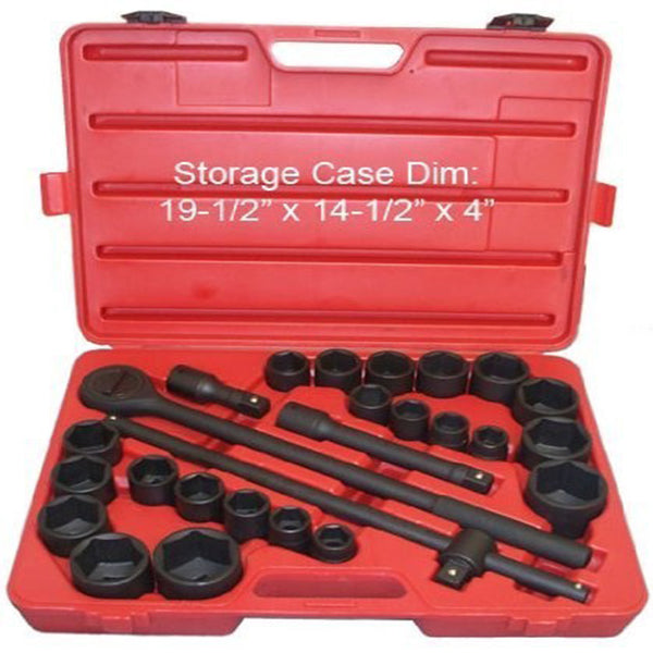 27 PC 3/4 inch DR Drive Impact Socket Vanadium Metric 2 inch