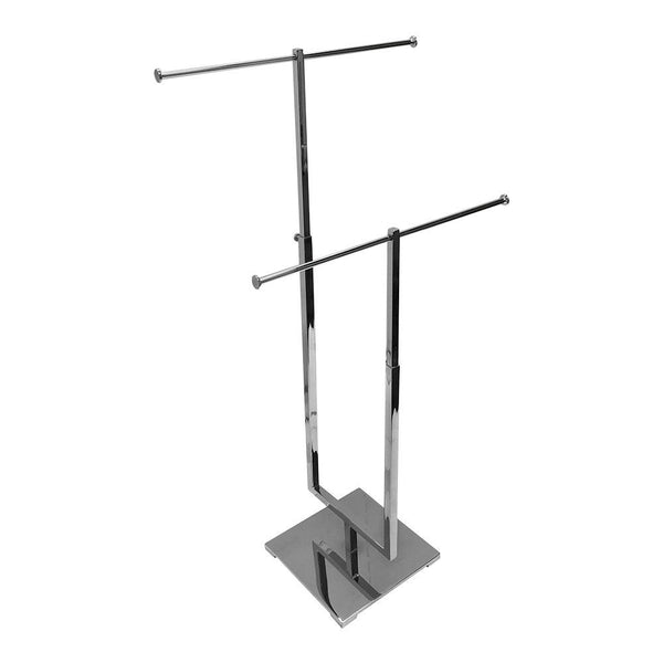 28-1/2''H Chrome Adjustable 2 Tier Jewelry Stand Retail Store Display Fixture