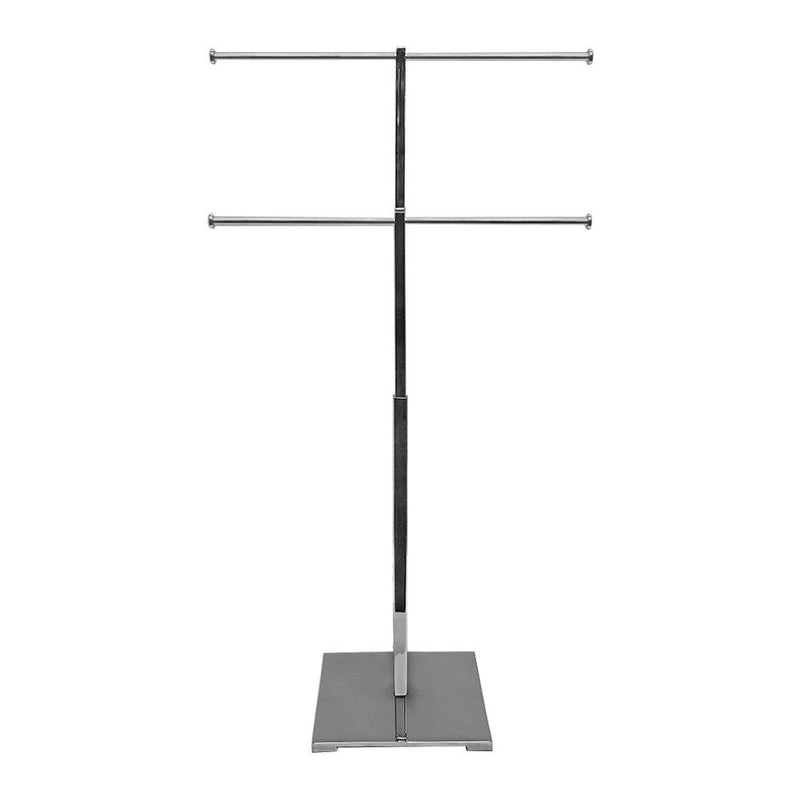 28-1/2''H Chrome Adjustable 2 Tier Jewelry Stand Retail Store Display Fixture