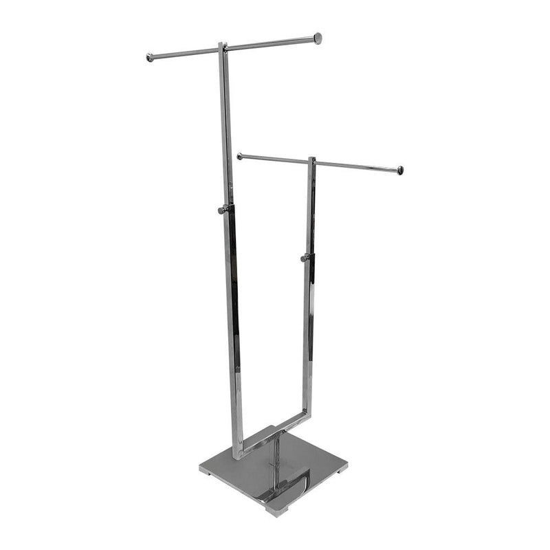 28-1/2''H Chrome Adjustable 2 Tier Jewelry Stand Retail Store Display Fixture