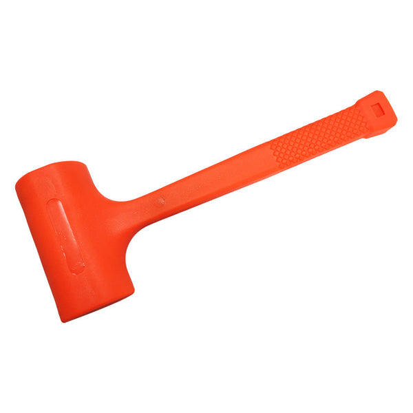 3 Lbs Dead Blow Rubber Mallet 14'' Length Hammer Non-Marring Rubber Coating Neon Orange