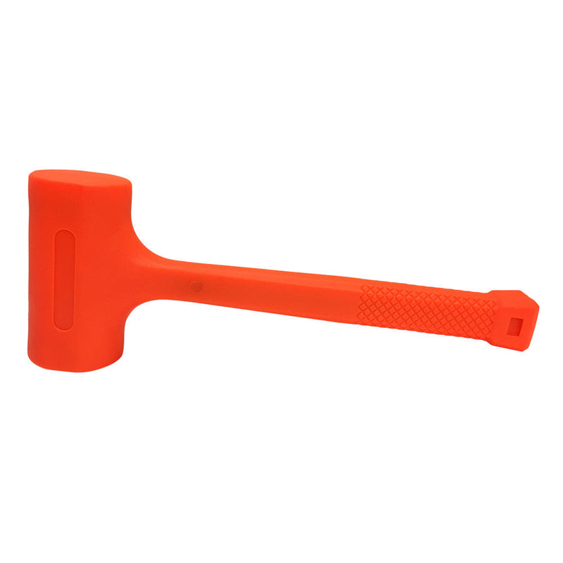 3 Lbs Dead Blow Rubber Mallet 14'' Length Hammer Non-Marring Rubber Coating Neon Orange
