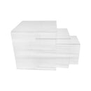 3 Pc 3'' 4'' 5''H Lucite Clear Acrylic U Cubes Riser Nester Retail Store Display