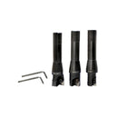 3 PC 90 Degree R8 Shank Indexable End Mill Set Set 1.0", 1-1/4", 1-1/2"